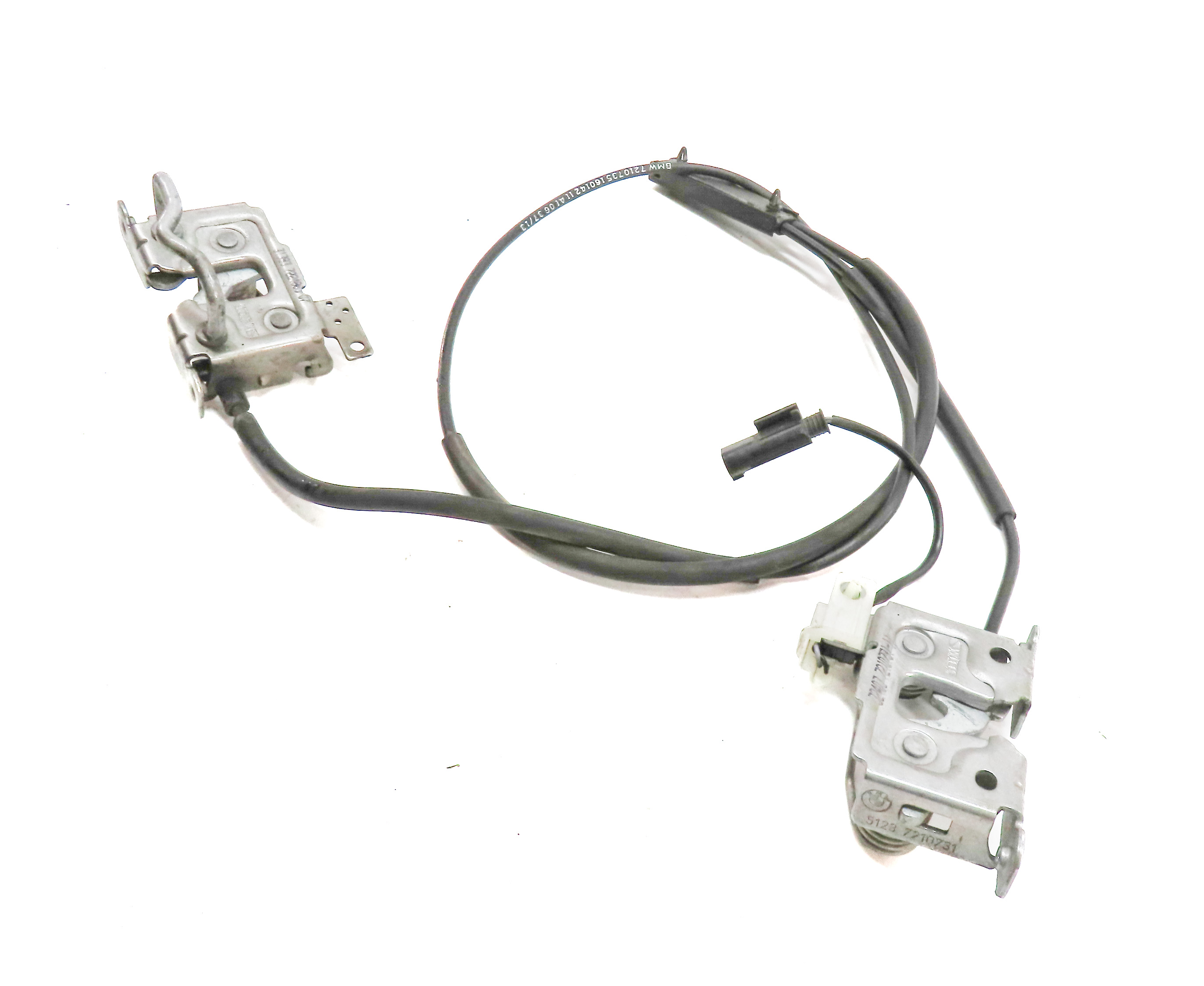 2014 BMW X3 (F25) FRONT HOOD BONNET LID SAFETY LOCK LATCH CABLE SET/3 — exact item pictured